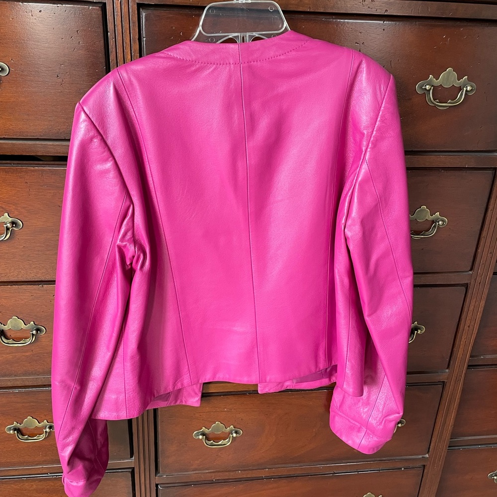 Pink Leather Jacket - Picture 2 of 6